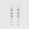 Tapered Oval Hoop with Cut Diamond Shaped Dangles - EJ2225
