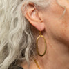 Large Oval Drop Earrings