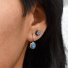 Faceted Claw Set Stud Earring