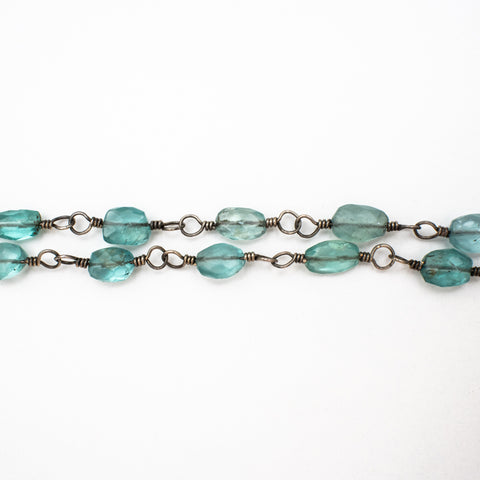 Faceted Apatite Rosary Chain