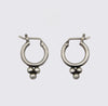 Small Hinged Hoop Earrings with Three Ball Granulation - EJ383