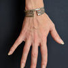 Hand Carved Diamond and Stripe Pattern Cuff Bracelet