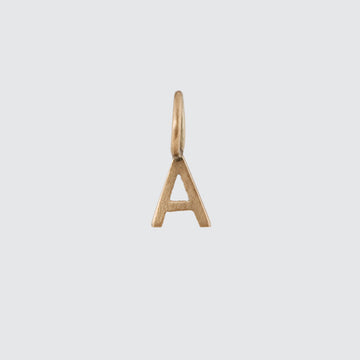 Hand Cut Letter Gold Charm
