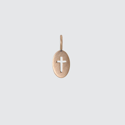 Cut Out Cross Gold Charm