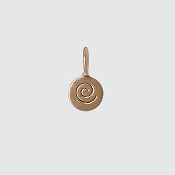 Etched Spiral Gold Charm