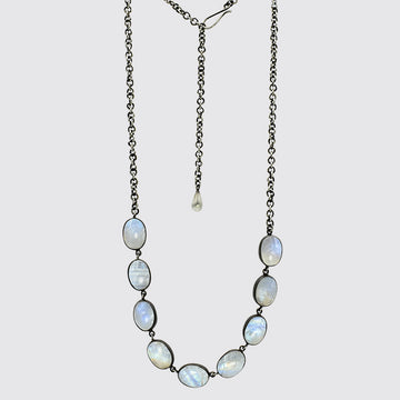 Oval Cabochon Chain Necklace