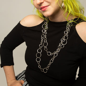 Hammered Circles Necklace