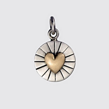 Radiant Heart of Gold Charm