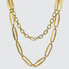 Hammered Oval Link Chain Necklace