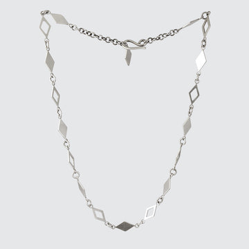 Diamond Shape Cut Out Chain Necklace