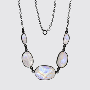 Faceted Stone Drop Necklace - PJ1404