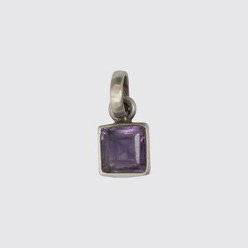 Small Faceted Square Stone Charm - PJ1416
