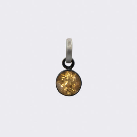 Small Round Faceted Stone Charm - PJ1417