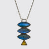 Triple Glowing Marquis Cabochon Amulet Necklace- PJ1421