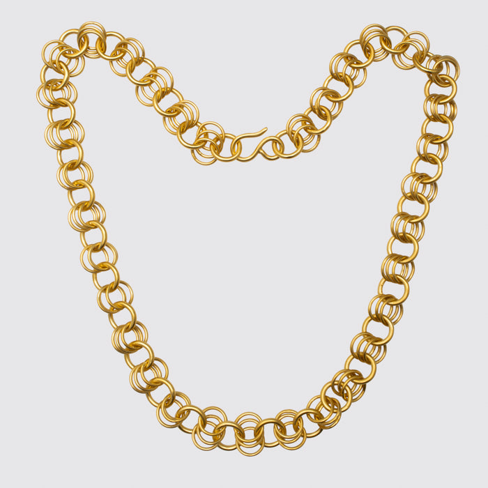 Wholesale European Stylish Round Link Gold Chain Necklace Fashion