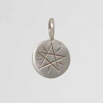 Etched Star Disc Charm