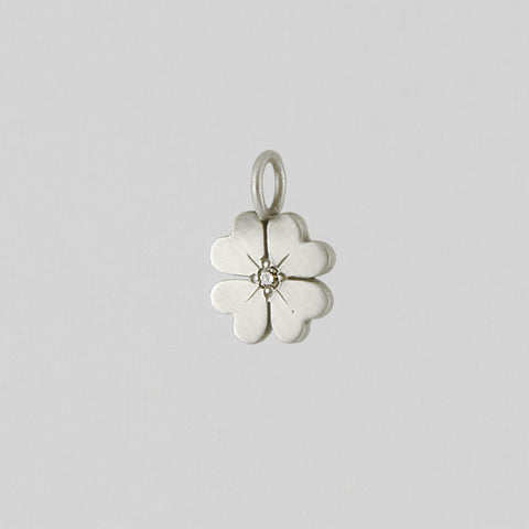 Lucky Shamrock Charm with Stone Center