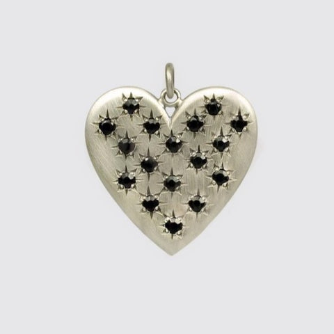 SILVER MIRROR HEART Charms Set of 3 - Laser Cut Acrylic Charms