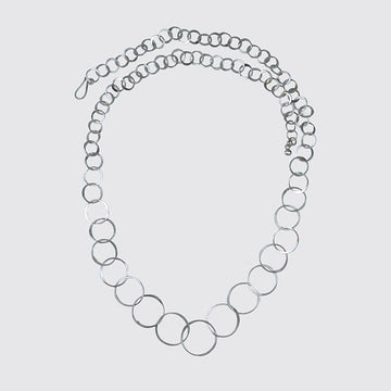 Graduated Circle Link Chain Necklace