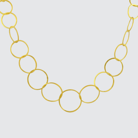 Graduated Circle Link Chain Necklace