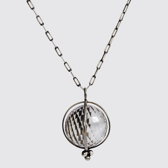 Dzinetrendz Tungsten CHANEL Inspired cavity chain pendant necklace
