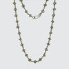 Oxidized Rosary Chain Necklace with Faceted Beads