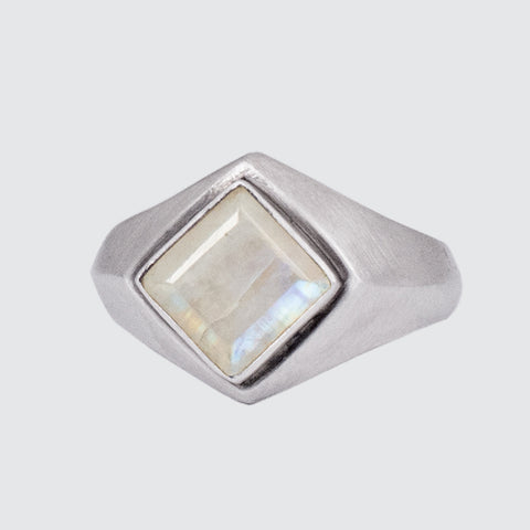 Faceted Square Stone Ring