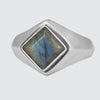 Faceted Square Stone Ring
