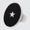 Large Oval Stone Ring with Star Center