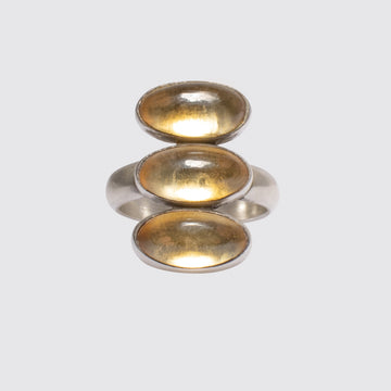 Triple Glowing Oval Cabochon Ring - RJ538