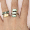 Triple Glowing Oval Cabochon Ring - RJ538