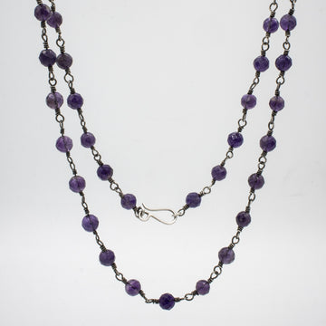 Faceted Amethyst Rosary Chain