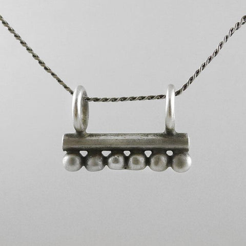 Bar Amulet Necklace with Granulation