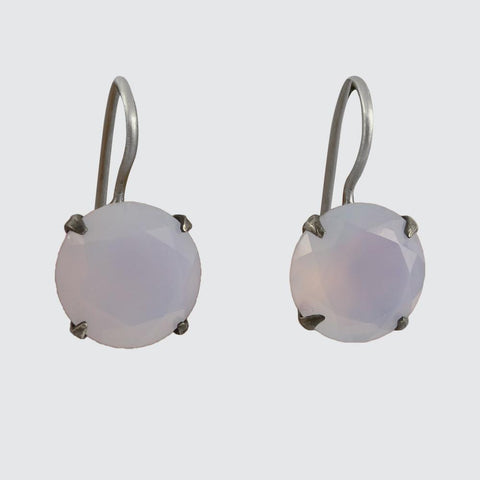 Classic Faceted Stone Drop Earrings