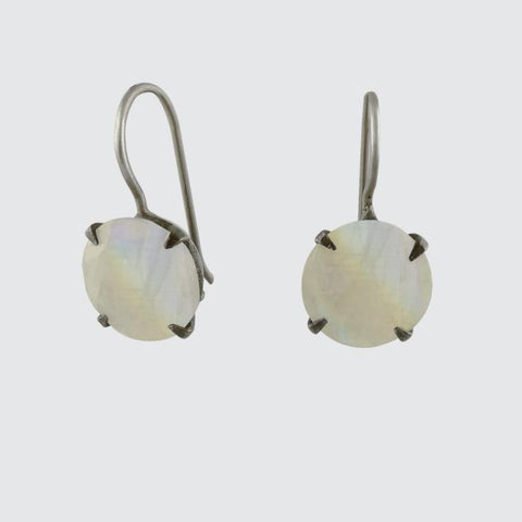 Classic Faceted Stone Drop Earrings
