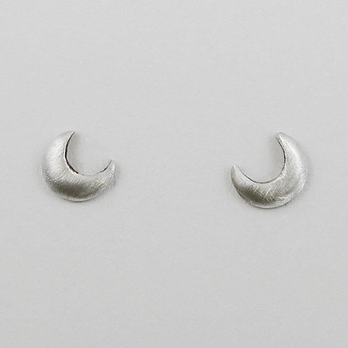 Sterling Silver and Surgical Steel Crescent Moon & Star stud earrings –  Jewelia Designs