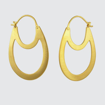 Double Oval Hoop Earrings