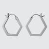 Hexagonal Hoop Earring