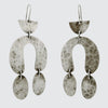 Large Hammered Mid-Century Drop Earrings