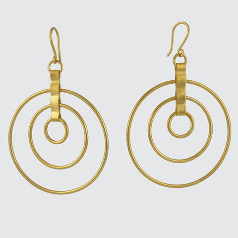 Concentric Circle Drop Earrings