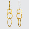 Three Hammered Chain Link Drop Earrings