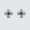 Cross Stud with Star Set Stone Earring