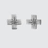 Cross Stud with Star Set Stone Earring