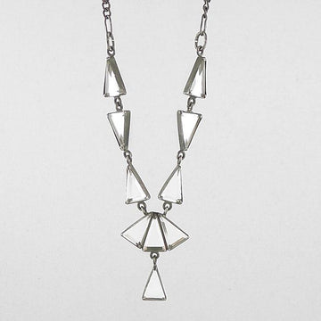 Triangle Mirror Art Deco Necklace
