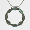 Faceted Marquis Circle Pendant Necklace