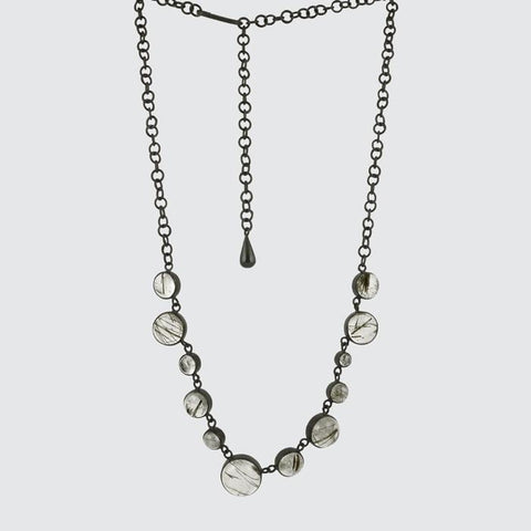 Cabochon Stone Linked Chain necklace