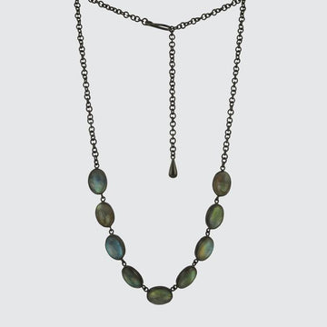 Oval Cabochon Chain Necklace