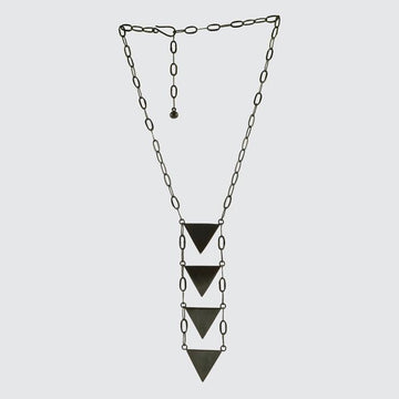 Four Triangle Drop Necklace