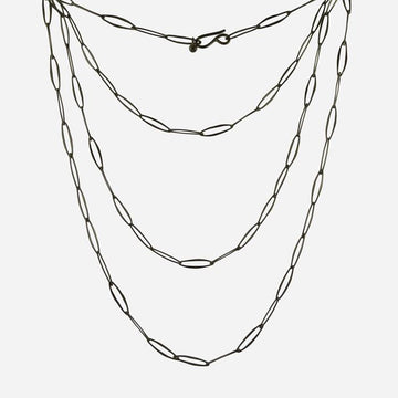 Delicate Artisan Oval Link Chain Necklace
