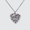 Large Heart and Moon Charm Necklace